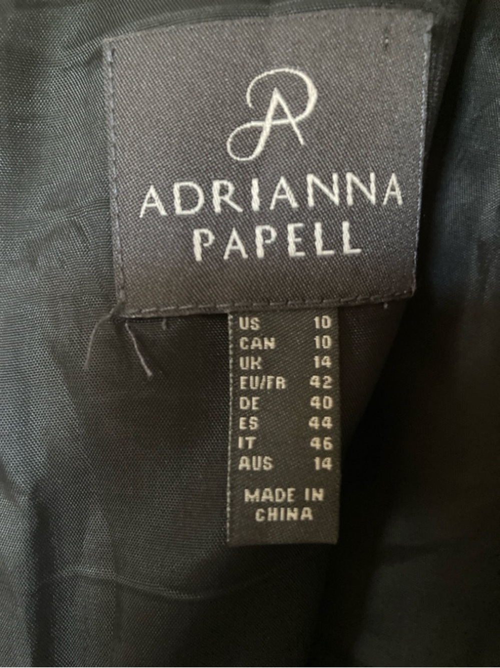 Adrianna Papell Black Satiny Floral Fit-n-Flare Dress with Crinoline Slip Sz 10 - Picture 7 of 9